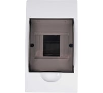 Распределительный бокс модульный навесной Jazzway PDB/W 1004 белый с прозрачной крышкой 4 модуля (ЩРН-П-4) IP41 5071643
