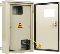 Щит учета МЭК ЭЛЕКТРИКА ЩУ-3/1-С (445х260х120) IP65 (под один счетчик трехфазный)(с окошком и креплением на столб) MEC13303