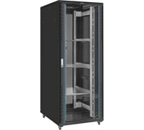Шкаф телекоммуникационный ExeGate 19 напольный 42U EC-FS-42U.800.1000.G.V.BLACK 19”, 42U, 800x1000x2054мм ШхГхВ, передняя дверь закаленное стекло 300282
