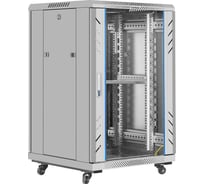 Шкаф телекоммуникационный ExeGate 19 напольный 18U EC-FS-18U.600.600.G.GREY 19”, 18U, 600x600x987мм ШхГхВ, передняя дверь закаленное стекло 300401