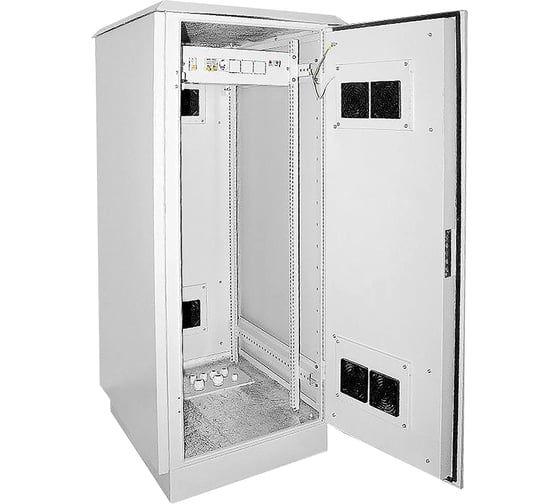Шкаф ITK уличный напольный 19 LINEA O 24U 720х860мм IP55 металлическая дверь серый LO35-24U78-MM55
