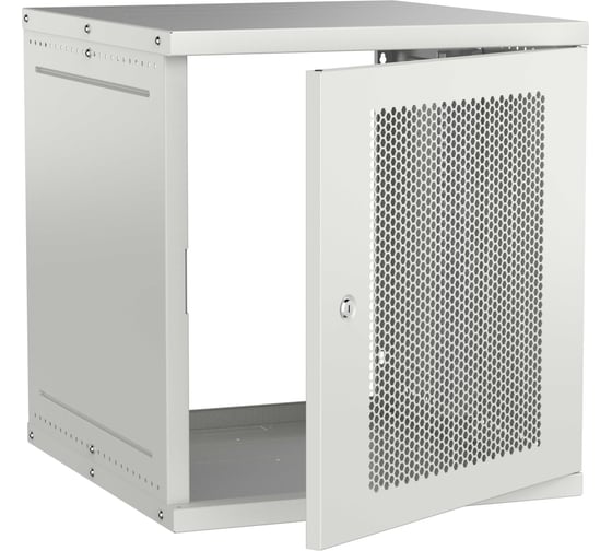 Шкаф настенный GENERICA 19 12U 600х650мм перфорированная дверь серый LWE3-12U67-PF-G
