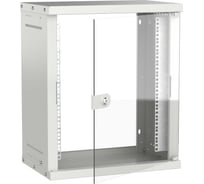 Шкаф настенный GENERICA 19 12U 550х350мм стеклянная дверь серый LWE3-12U53-GF-G