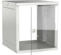 Шкаф настенный GENERICA 19 12U 600х650мм стеклянная дверь серый LWE3-12U67-GF-G