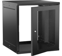 Шкаф настенный GENERICA 19 12U 600х650мм перфорированная дверь черный LWE5-12U67-PF-G