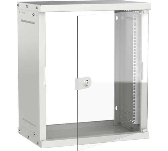 Шкаф настенный GENERICA 19 15U 550х350мм стеклянная дверь серый LWE3-15U53-GF-G