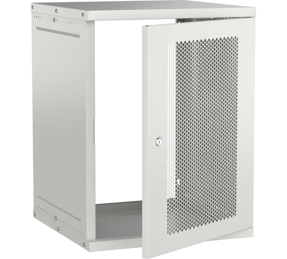 Шкаф настенный GENERICA 19 15U 600х600мм перфорированная дверь серый LWE3-15U66-PF-G