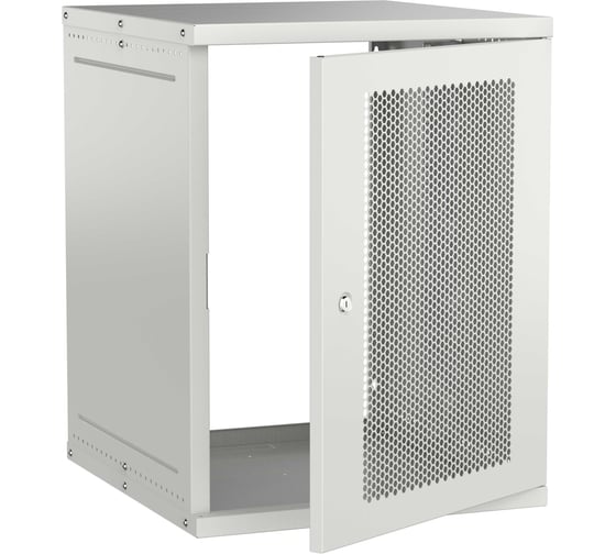 Шкаф настенный GENERICA 19 15U 600х650мм перфорированная дверь серый LWE3-15U67-PF-G