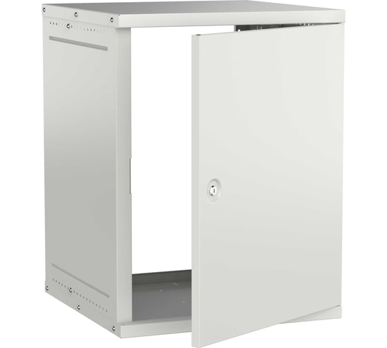 Шкаф настенный GENERICA 19 15U 600х600мм металлическая дверь серый LWE3-15U66-MF-G