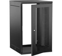 Шкаф настенный GENERICA 19 18U 600х650мм перфорированная дверь черный LWE5-18U67-PF-G