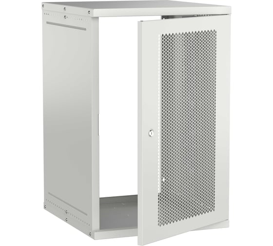 Шкаф настенный GENERICA 19 18U 600х650мм перфорированная дверь серый LWE3-18U67-PF-G