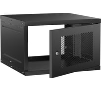 Шкаф настенный GENERICA 19 6U 600х600мм перфорированная дверь черный LWE5-06U66-PF-G
