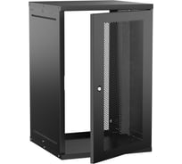 Шкаф настенный GENERICA 19 18U 600х600мм перфорированная дверь черный LWE5-18U66-PF-G