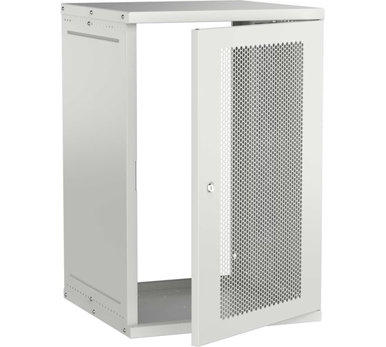 Шкаф настенный GENERICA 19 18U 600х600мм перфорированная дверь серый LWE3-18U66-PF-G