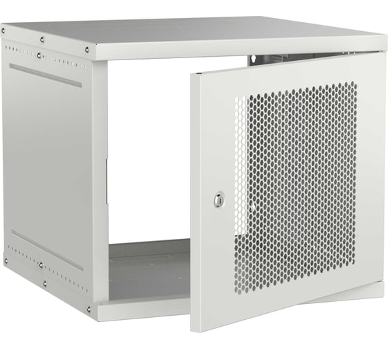 Шкаф настенный GENERICA 19 9U 600х600мм перфорированная дверь серый LWE3-09U66-PF-G