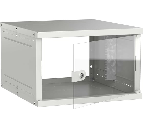 Шкаф настенный GENERICA 19 6U 600х650мм стеклянная дверь серый LWE3-06U67-GF-G
