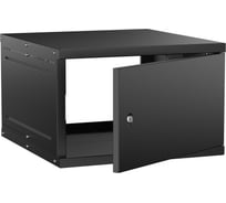 Шкаф настенный GENERICA 19 6U 600х650мм металлическая дверь черный LWE5-06U67-MF-G