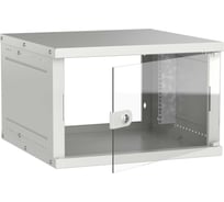 Шкаф настенный GENERICA 19 6U 600х600мм стеклянная дверь серый LWE3-06U66-GF-G