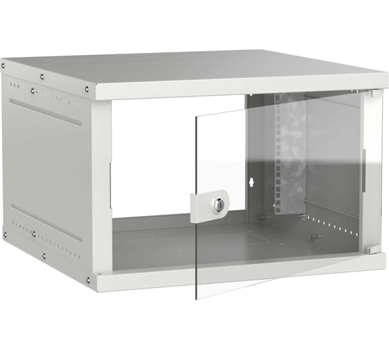 Шкаф настенный GENERICA 19 6U 600х600мм стеклянная дверь серый LWE3-06U66-GF-G