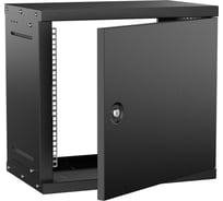Шкаф настенный GENERICA 9U 550х350мм металлическая дверь черный LWE5-09U53-MF-G