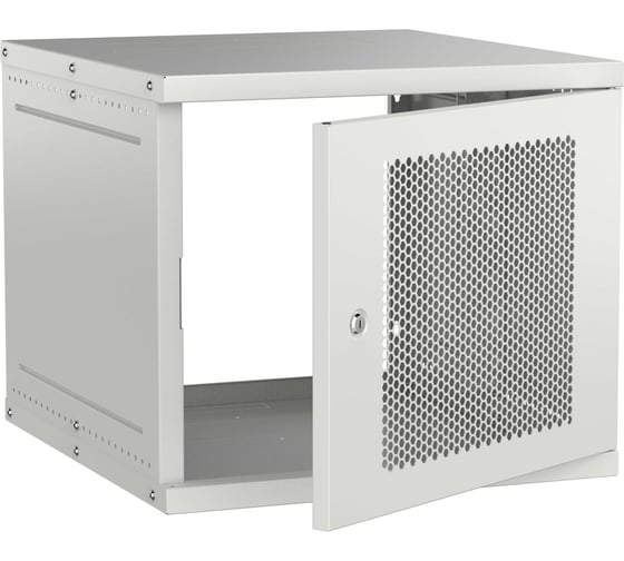 Шкаф настенный GENERICA 19 9U 600х650мм перфорированная дверь серый LWE3-09U67-PF-G