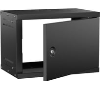 Шкаф настенный GENERICA 6U 550х350мм металлическая дверь черный LWE5-06U53-MF-G