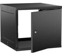 Шкаф настенный GENERICA 19 9U 600х650мм металлическая дверь черный LWE5-09U67-MF-G