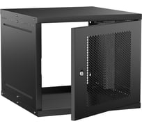 Шкаф настенный GENERICA 19 9U 600х650мм перфорированная дверь черный LWE5-09U67-PF-G