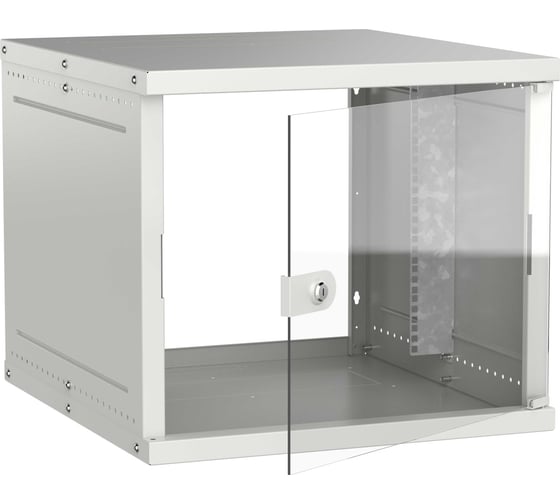 Шкаф настенный GENERICA 19 9U 600х650мм стеклянная дверь серый LWE3-09U67-GF-G
