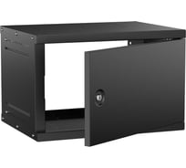 Шкаф настенный GENERICA 6U 600х450мм металлическая дверь черный LWE5-06U64-MF-G