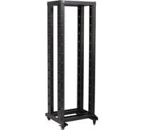 Двухрамная стойка IEK ITK 19, 47U, 600x600, на роликах, черная LF05-47U66-2R