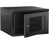 Шкаф настенный ITK LINEA W 6U 600х600мм дверь перфорированная черный 2.0 LWR5-06U66-PF-2
