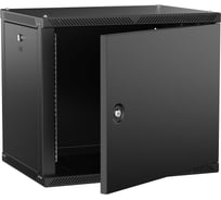 Шкаф настенный ITK LINEA W 9U 600х450мм дверь металл черный 2.0 LWR5-09U64-MF-2