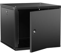 Шкаф настенный ITK LINEA W 9U 600х600мм дверь металл черный 2.0 LWR5-09U66-MF-2
