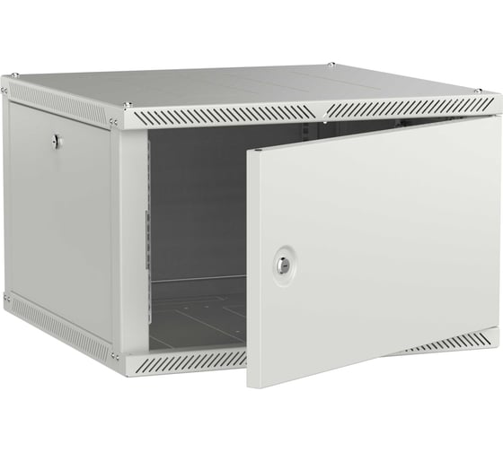 Шкаф настенный ITK LINEA W 6U 600х600мм дверь металл серый 2.0 LWR3-06U66-MF-2