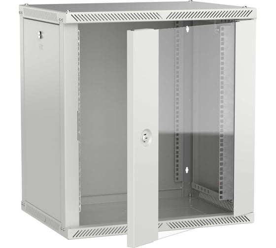 Шкаф настенный ITK LINEA W 12U 600х450мм дверь стекло серый 2.0 LWR3-12U64-GF-2