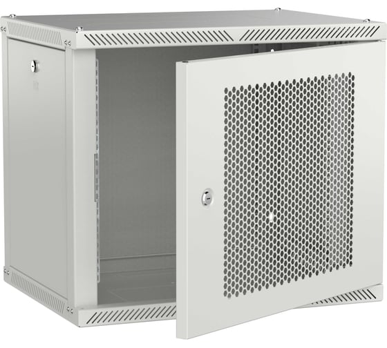 Шкаф настенный ITK LINEA W 9U 600х450мм дверь перфорированная серый 2.0 LWR3-09U64-PF-2