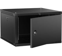 Шкаф настенный ITK LINEA W 6U 600х600мм дверь металл черный 2.0 LWR5-06U66-MF-2