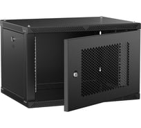 Шкаф настенный ITK LINEA W 6U 600х450мм дверь перфорированная черный 2.0 LWR5-06U64-PF-2