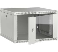 Шкаф настенный ITK LINEA W 6U 600х600мм дверь стекло серый 2.0 LWR3-06U66-GF-2