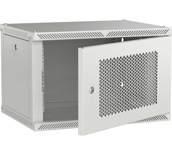 Шкаф настенный ITK LINEA W 6U 600х450мм дверь перфорированная серый 2.0 LWR3-06U64-PF-2