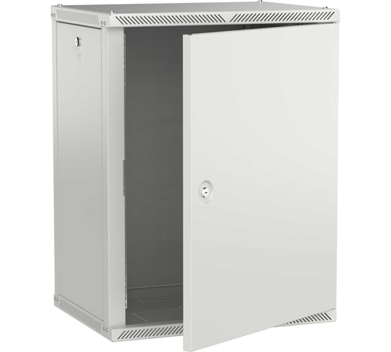 Шкаф настенный ITK LINEA W 15U 600х450мм дверь металл серый 2.0 LWR3-15U64-MF-2