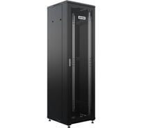 Шкаф напольный универсальный серверный NTSS R 18U 600х600мм, 4 профиля 19, двери перфорированная и перфорированная, боковые стенки съемные, регулируемые опоры, разобранн NTSS-R18U6060PD/PD-BL
