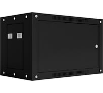 Шкаф настенный телекоммуникационный NTSS WS 9U 600х600х500мм, 2 профиля 19, дверь сплошная металл, боковые стенки съемные, разобранный, черный RAL 9005шт NTSS-WSP9U6060FD-BL