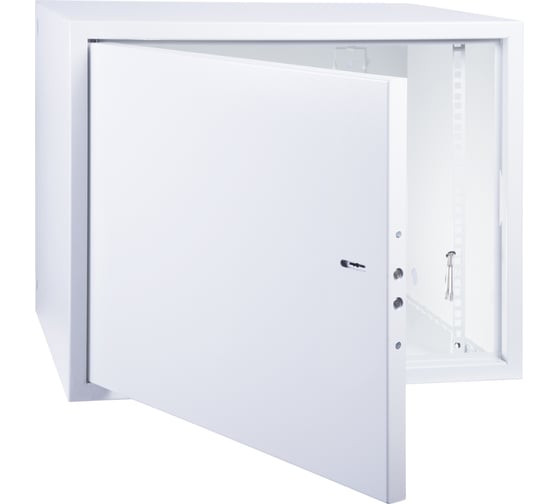Шкаф настенный 19" антивандальный распашной REXANT 10U 600x500x500мм, серый RAL 7035 PRO 04-2253