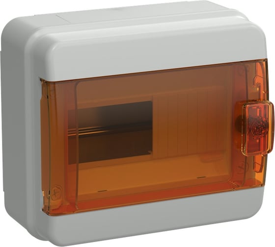 Корпус пластиковый IEK TEKFOR КМПн-8 IP65, оранжевая прозрачная дверь TF5-KP72-N-08-65-K03-K09
