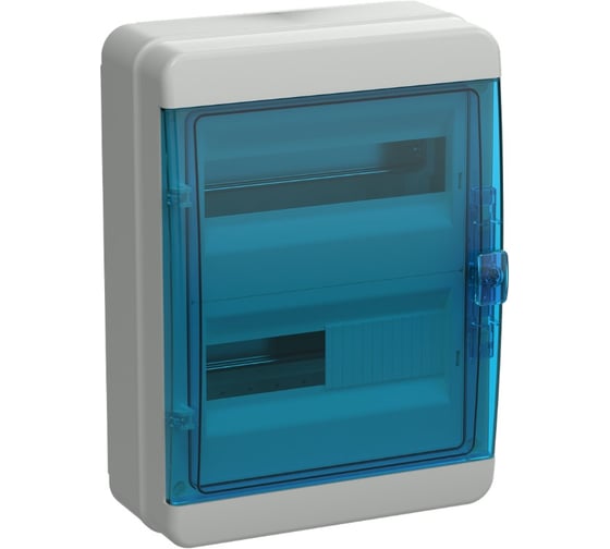 Корпус пластиковый IEK TEKFOR КМПн-24 IP65, синяя прозрачная дверь TF5-KP72-N-24-65-K03-K07