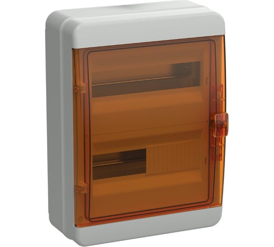 Корпус пластиковый IEK TEKFOR КМПн-24 IP65, оранжевая прозрачная дверь TF5-KP72-N-24-65-K03-K09