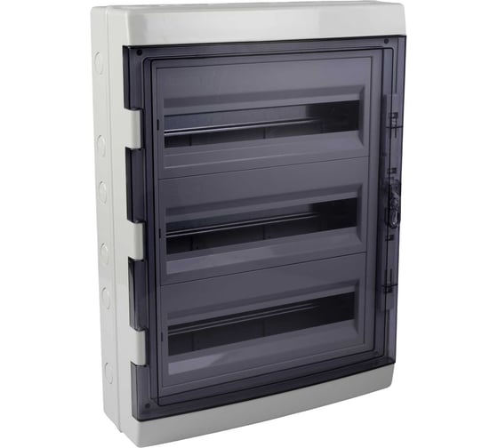 Распределительный бокс модульный Jazzway навесной PDB/W 4054 серый с прозрачной крышкой 54 модуля (ЩРН-ПГ-54) IP65 5076594