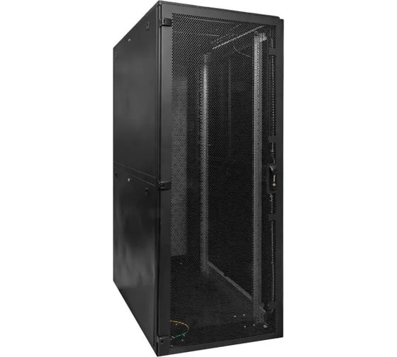 Шкаф напольный EKF 19 TERACOM PRO 42U 600x1000 мм двери перфорированная с замком-ручкой и перфорированная чёрный TRP-NTC-4261-65B